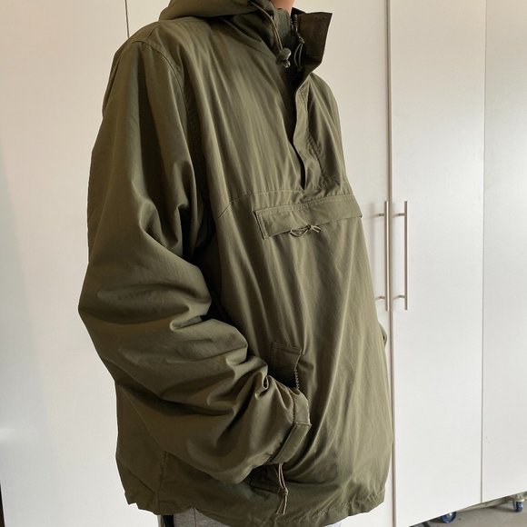 Military Surplus Windbreaker with Zipper Olive Sz. S - Picture 2 of 10